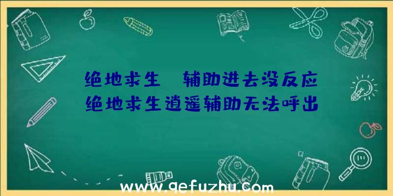 「绝地求生gm辅助进去没反应」|绝地求生逍遥辅助无法呼出